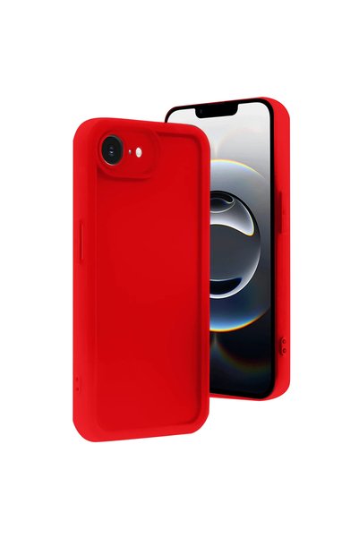 OtoTech غطاء سيليكون فييرا لـ Apple iPhone 16E - أحمر