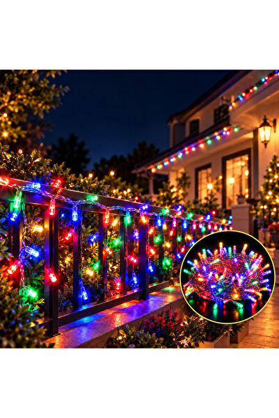 Coverzone Lanț de lumină LED RGB cu cablu transparent de 10 m cu inserție – I...