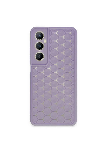 Realme C65 Kılıf Petek Silikon Kapak - Lila