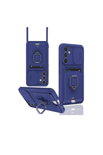 OtoTech حافظة سامسونج جالاكسي A26 من السيليكون مع حلقة زيما لبطاقة العمل - أز...