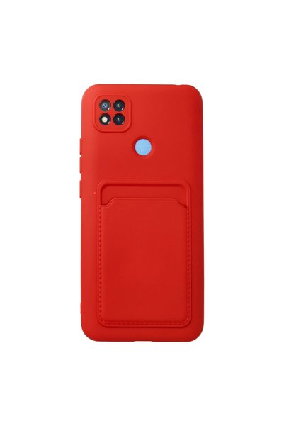 OtoTech Xiaomi Redmi 9C Case Kelvin Silicone with Business Card - Red