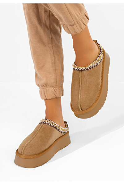 B T Shoes Saboti piele naturala Alorra camel
