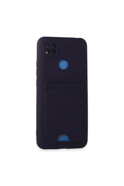 OtoTech Xiaomi Redmi 9C Case Kelvin Silicone with Business Card - Deep Purple