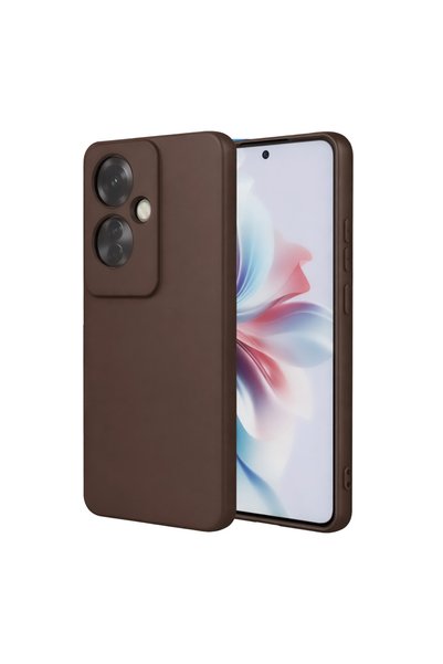 Generic Brand Oppo reno 11f case first silicone - brown