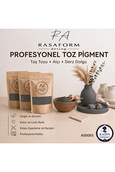 RasaForm Soğuk Antrasit Toz Pigment – Taş Tozu, Beton, Alçı, Seramik ve Derz ...