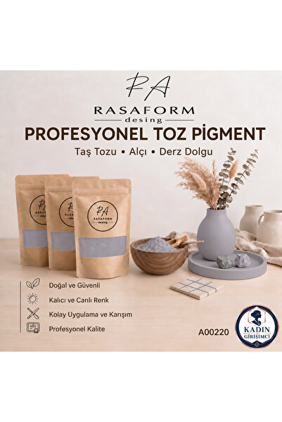 RasaForm Uçuk Lavanta Toz Pigment – Taş Tozu, Beton, Alçı, Seramik ve Derz bo...