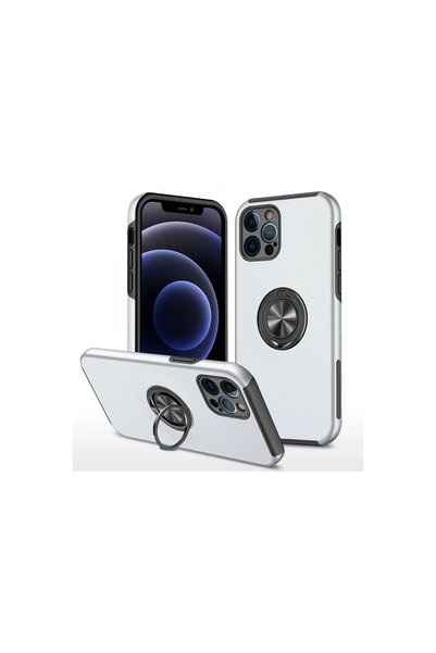 OtoTech غطاء حماية Apple iPhone 12 Pro Elite Ring - فضي