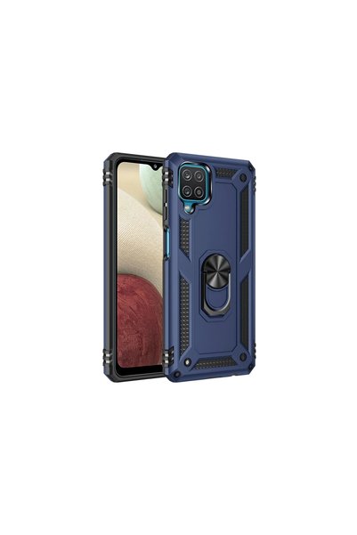 OtoTech جراب سامسونج جالاكسي A22 غطاء سيليكون صوفيا مع حلقة - أزرق داكن