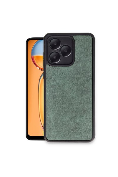 OtoTech Realme Note 50 4g Case Aras Leather Cover - Dark Green