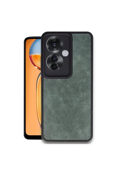 FMA Oppo Reno 11F Case Aras Leather Cover - Dark Green