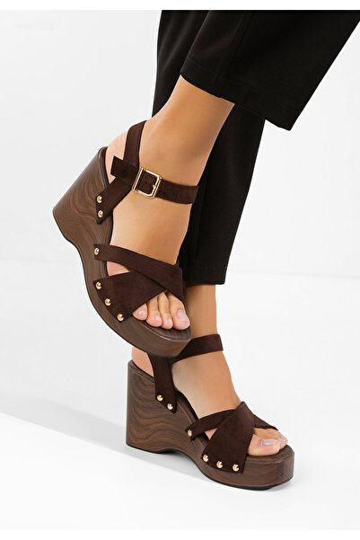 B T Shoes Sandale cu platformă Ricky maro