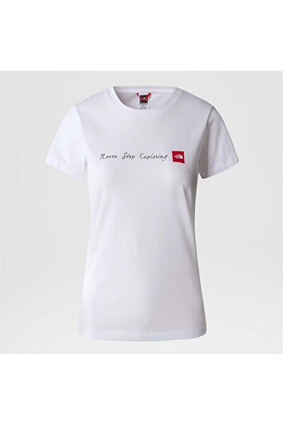 THE NORTH FACE W Ss Neverstopexploring Tee-Eu White Women's T-Shirt Nf00A6Prfn41