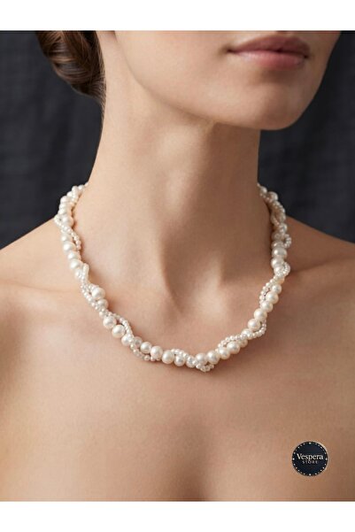 VESPERASTOREE Elegant Pearl Necklace Women's Necklace Gift Stylish Necklace