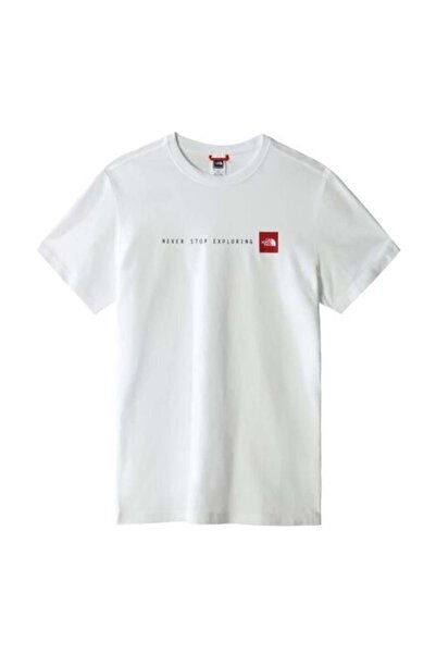 THE NORTH FACE تي شيرت رجالي من S/S لا تتوقف أبدًا عن الاستكشاف