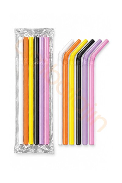 Home 100 Adet Körüklü Kırımlı Pipet Jelatinli Frozen Kalın