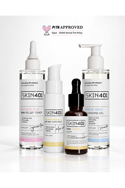 Skin401 Tam Koruma Gündüz Bakim Rutini (TÜM CİLT TİPLERİ)
