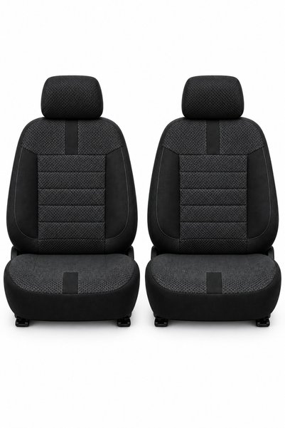 TROBUS Fiat Linea 2006-2015 Bütün Arka Sırt Oturak Uyumlu Vira GrindSport Siyah Koltuk Kılıfı