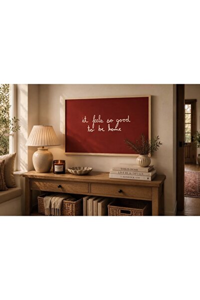 Boho wellness studio Çerçeveli MDF It Feels So Good To Be Home Yazılı Dekorat...