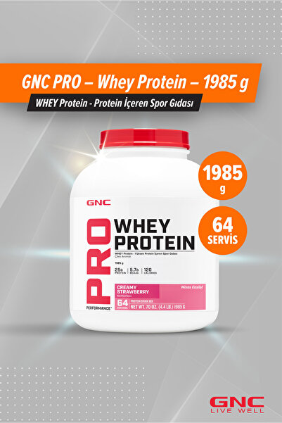 GNC PRO – Whey Protein – 1985 g (64 servis) - Çilek Aromalı