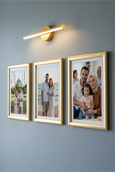 Wooden Factory 21x30 cm 3'lü Gold Altın Renk Dekoratif Çerçeve Seti – Duvar İ...