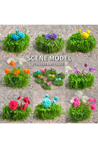 Choice 3pcs Random Colors 3pcs/lot Miniature Flower Cluster Artificial Plants...