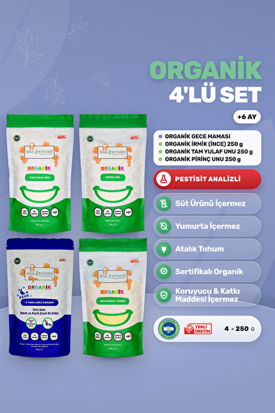 Soul Kitchen Organik Ürünler Organik Bebek Gece Maması B1 Vitaminli, İrmik, P...