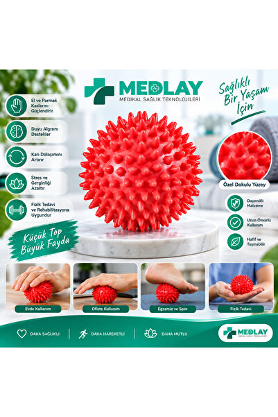 MSD MEDLAY Dikenli El Egzersiz Masaj Duyu Stres Topu 9 Cm