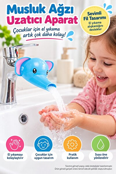TOYFEST Musluk Ağzı Uzatıcı Aparat Çocuk El Yıkama Yardımcısı Lavabo Başlığı ...