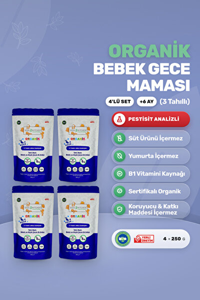 Soul Kitchen Organik Ürünler Organik Bebek Gece Maması 3 Tahıllı B1 Vitaminli...