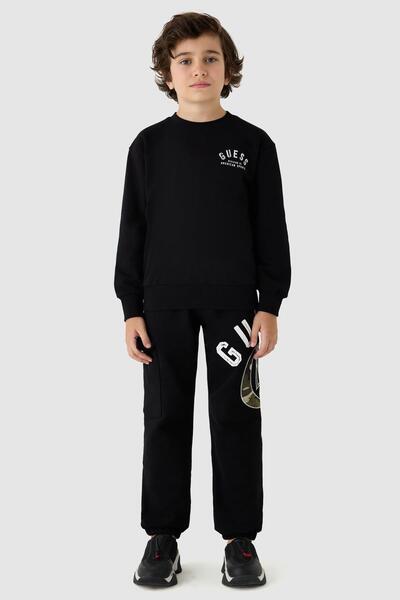 Guess Erkek Çocuk Siyah Sweatshirt