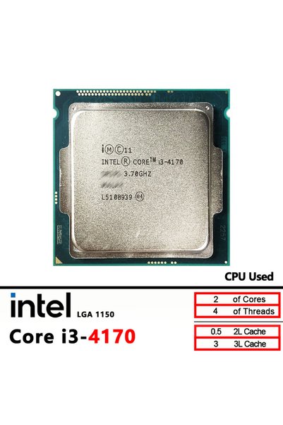 Intel Core i3-4170 Used i3 4170 3.7 GHz Dual-Core Quad-Thread CPU 3M 54W LGA ...