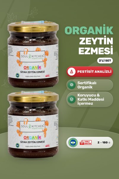 Soul Kitchen Organik Ürünler Organik Zeytin Ezmesi Katkısız Doğal 180 g 2’li ...