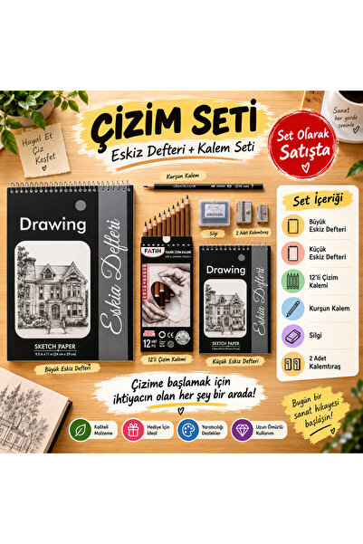 Koala Charcoal Starter Drawing Set, Sketch Drawing Notebook