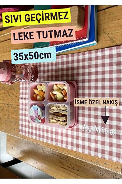 NOİSY TEKSTİL Beslenme Örtüsü / Kişiye Özel Nakışlı Beslenme Örtüsü 35 x 45 cm