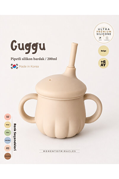 Tgm Baby Guggu Ultra Premium Silikon Pipetli Alıştırma Bardağı (200 ml)