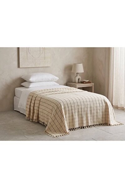 CESSTORE 100% Cotton Single Karatezgah Woven Pike, Bedspread 160X220 cm