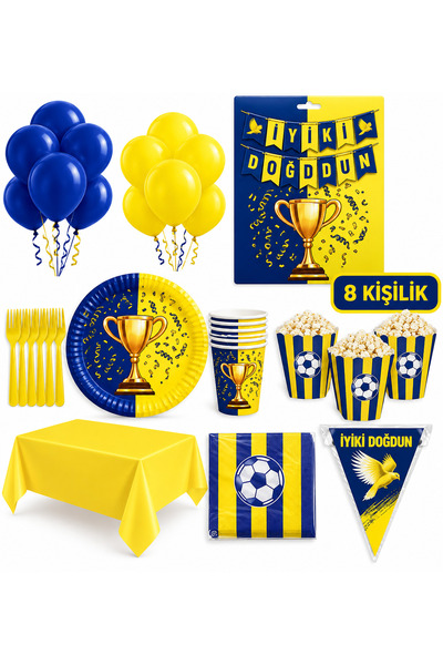 partideyince Fenerbhçe taraftar 8 Kişilik Parti seti fb fenerbhçe FB Dolu dol...
