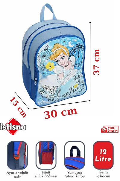 İstisna Disney Prensesler Lisanslı Ortaokul Ilkokul Sırt Çantası Okul Seti He...