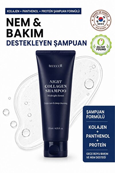 Treecell Gece Kolajen Şampuanı / Night Collagen Shampoo Midnight Forest 120ml