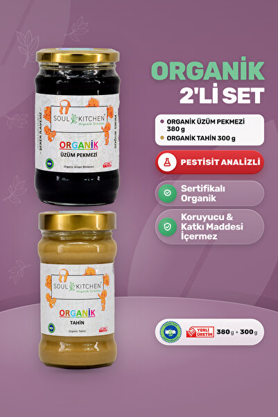 Soul Kitchen Organik Ürünler Organik Tahin ve Üzüm Pekmezi Soğuk Sıkım Şeker ...