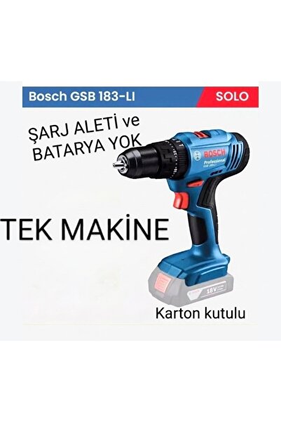 Bosch Gsb 183 Li Darbeli Matkap Vidalama (SOLO) (DİKKAT! ÇANTA , BATARYA VE Ş...