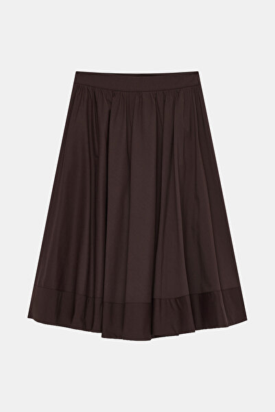 W Collection KAHVE MİDİ ETEK