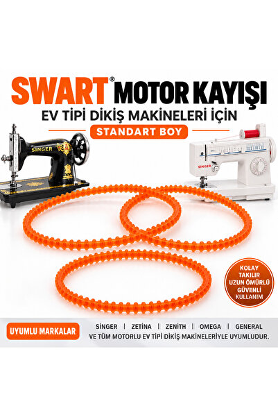 Swart SİNGER ZETİNA ZENİTH OMEGA TÜM EV TİPİ DİKİŞ MAKİNELERİ İÇİN ÇİFT TARAF...