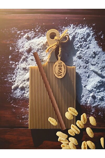 1'OKAY design Gnocchi İtalyan Makarna Tahtası (Niyokki) | Doğal Ahşap Makarna...