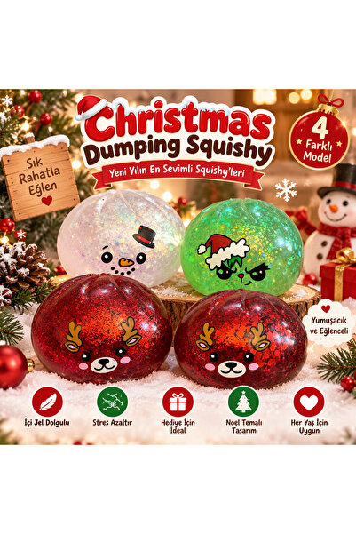 Gezinfini Hediyelik Christmas XL Dumping Squishy | Christmas Temalı Büyük Boy...