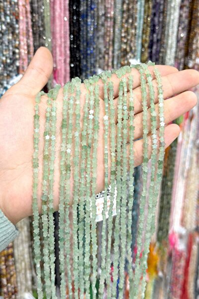 Uçar Doğaltaş Aventurin Taşı Yıldız Kesim 4mm Doğal Taş Dizi
