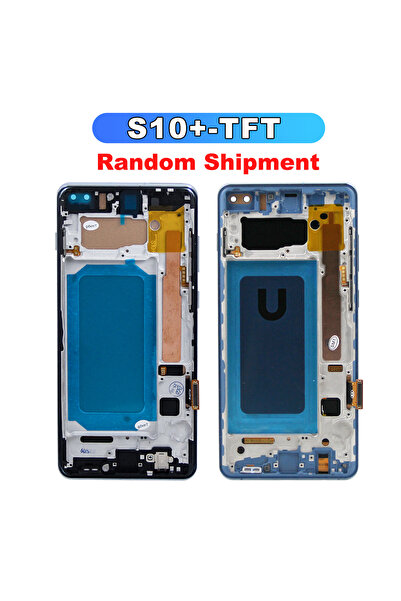 Choice1 شاشة زرقاء مع إطار لهاتف سامسونج S10 بلس G975 G975F SM-G975F، شاشة LC...