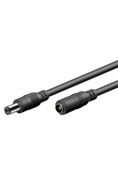 goobay καλώδιο προέκτασης τροφοδοσίας 76635, 5.5x2.1mm, 1.5m, μαύρο