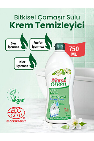 Mom's Green Bitkisel Krem Banyo Temizleyici Çamaşır Sulu 750 ml