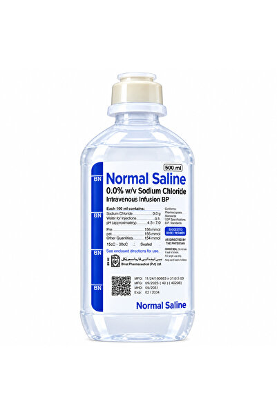 Generic Saudi Normal Saline 0.9% w/v Sodium Chloride Intravenous Infusion BP ...
